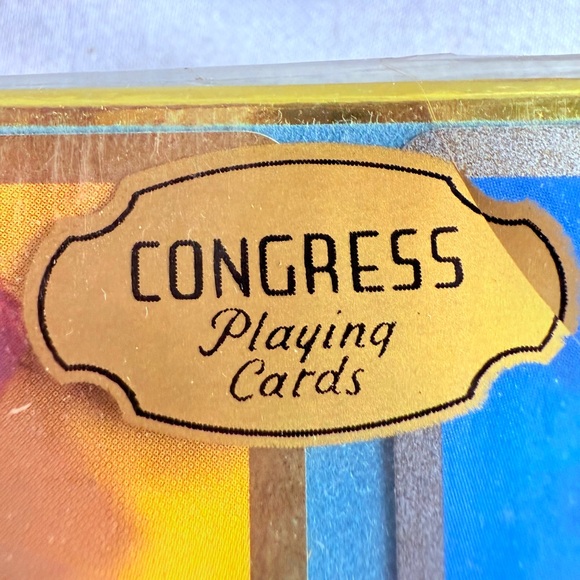 RARE VTG Playing Cards 2 Decks Congress Cel-U-Tone Original Case Ladies Fashion - Picture 2 of 11